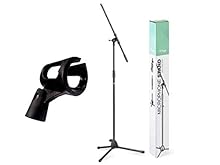 Stagg mis-0822 bk microphone boom stand -black Adjustable height and boom arm angle Folding tripod legs for stability and easy storage Heavy duty microphone boom stand has a strong, sturdy tripod base Heavy duty microphone boom stand has a strong, st...