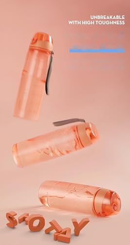 Image of THE VENTI SHOTAY COOL Unbreakable Water Bottle with Sipper BPA Free Tritian, Leak-Proof Water Bottle Ideal for Office, Sports, School, Gym (Peach -820ML)