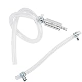 【Material duradero】 La abrazadera de la manguera de purga del freno está hecha de material de aluminio de alta calidad, que es resistente y resistente a la corrosión, lo que garantiza la máxima resistencia y durabilidad para un uso a largo plazo, no solo puede resistir bien la corrosión del líquido de frenos, pero también fácil de limpiar. La manguera de la manguera del respiradero de la motocicleta está hecha de caucho, que es flexible y duradero.