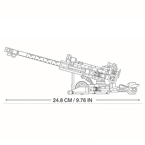 Technik Militär Panzer Leichte Haubitze Modellbausatz 258 Teile Armee Panzer Bausteine Modellbausatz Kompatibel Mit Lego – Bild 5