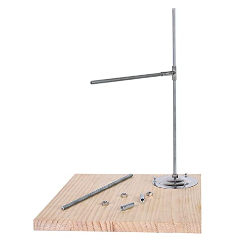 Soporte de arcilla ajustable para esculpir, andamio de escultura de altura ajustable con base de madera y herramientas de tubería de metal para modelado de manualidades