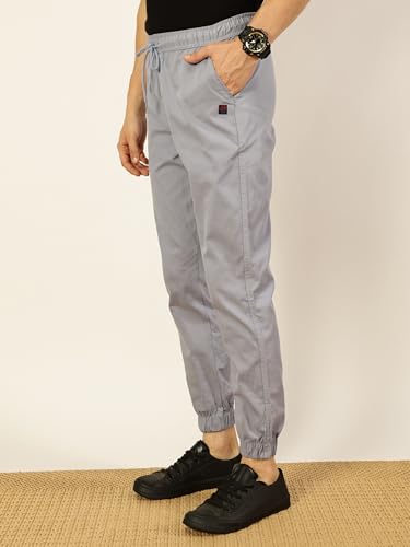 Image of Thomas Scott Men's | Solid | Light Weight | Breathable Fabric | Ribbed Bottoms | Mid Rise | Regular Fit | Cotton Blend | Button Waist | Chino Trouser | Pants
