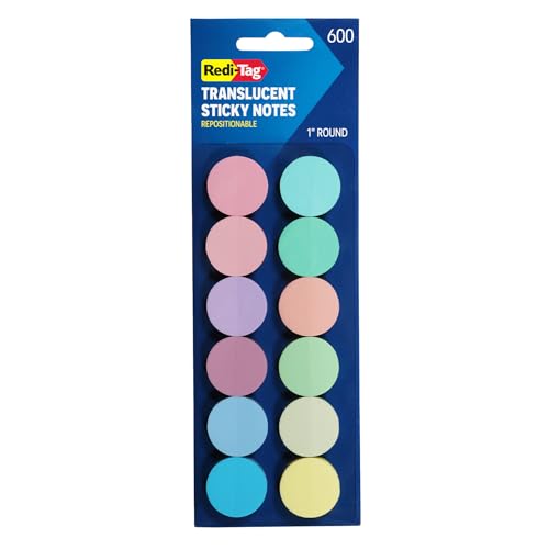 Redi-Tag Transparent Sticky Notes, 12 Pads...