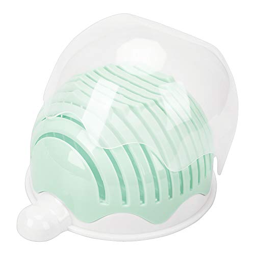 Sehrgut Salad Cutter Bowl, 100% PP Plastic Green Salad Chopper Bowl, Clear Fruit