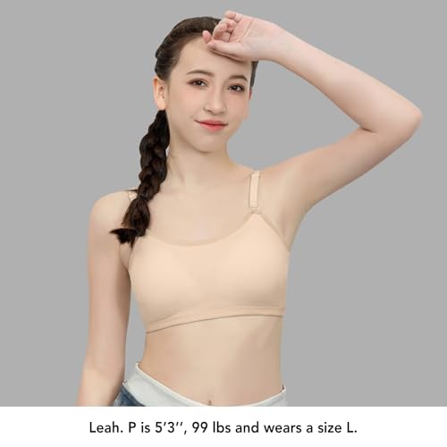SALIA GIRL Sport Cami Bras Cotton for Teens Girls Training Bras 10-16 with Adjustable Straps Fixed Pads4