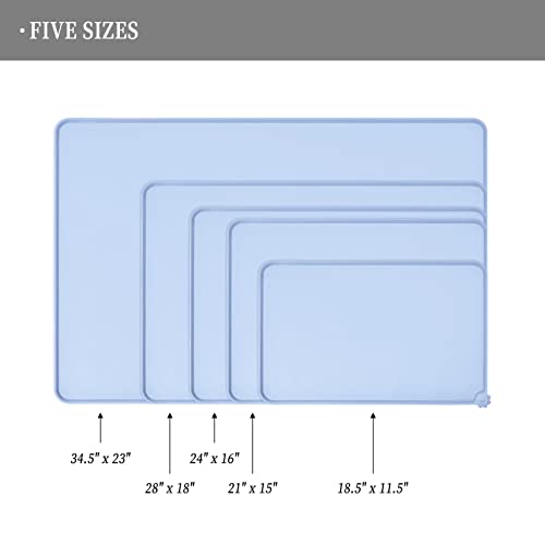 image for Reopet Waterproof Pet Feeding Mat with High Raised Edges, Heavier and 