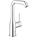Price comparison product image GROHE Essence Basin Mixer Tap with Pop-Up Waste Set (L-Size 244 mm, Curved High Adjustable Swivel Spout, Metal Lever, 28 mm Ceramic Cartridge, 3/8 Inch Tails), Chrome, 32628001