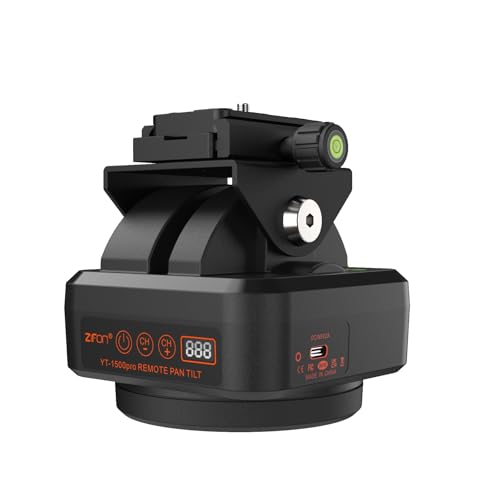 Mcoplus YT-1500 Remote Control Pan Tilt Head, Automatic Motorized Rotating Panoramic Head for...