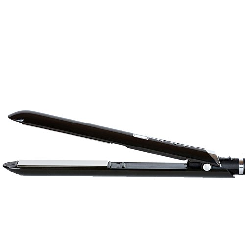 Perfect Beauty Plancha de pelo FIFTY'S RITA profesional de titanio espejo| Pantalla digital LCD | Control temp. digital 230 ºC máx, color negro fifty