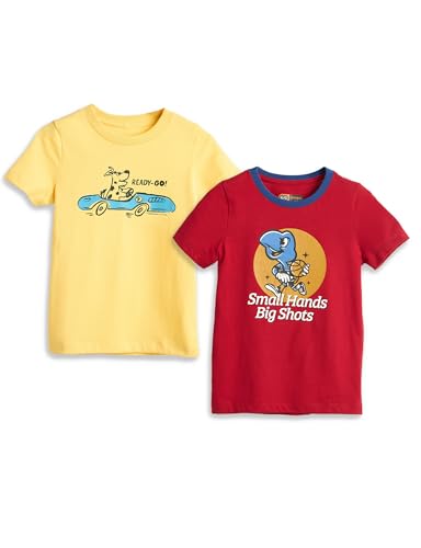 Image of Amazon Brand - Symbol Boys 100% Cotton Graphic Printed Half Sleeves T-Shirt | Age 2-6 Years