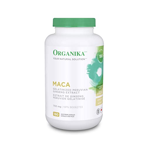 Organika Canadian-Made Maca 4:1 Strength 180 Vcaps – 3000mg | High Bioavialability Formula, Adaptogen to Help with Stress, Energy and Hormone Balance