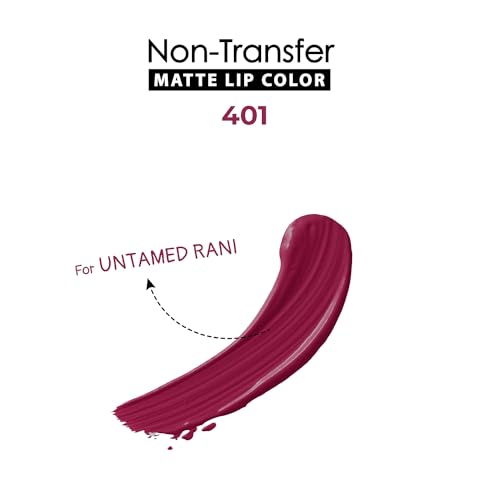 Image of Blue Heaven Non Transfer Matte Lip Color, Long Lasting upto 8 hrs, Light Weight & Smudge Proof, Non Transfer Liquid Lipsticks for Women, 401, 2.8ml