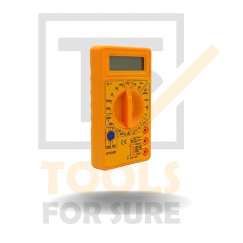 Image of DT-9205A Digital Multimeter with LCD Display - Voltage, Current, Resistance & Continuity Tester - Portable & Accurate Measuring Tool for Electrical & DIY Use (Yellow)