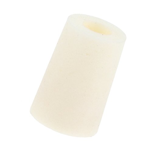 Almencla — Plugue de silicone sólido para laboratório, tampões de tubo de teste afunilado, branco, 5