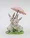 Cosmos Gifts 20877 Porcelain Rabbit Couple Under The Umbrella Figurine, 4-1/4-Inch, Pink