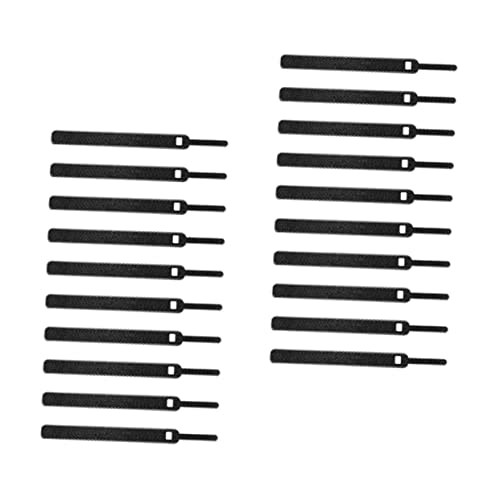 SHINEOFI 40 piezas sujetacables para escritorio reutilizables, correas para organizar cables, gestión de cables negras miniatura 1