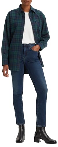 Levi's 724 High Rise Straight, Vaqueros Mujer, Blue Wave Rinse, 26W / 28L