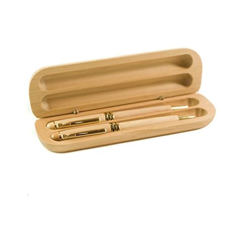 Sofia's Findings Engraved/Personalized Birch Box Two Pen Gift Set Cover