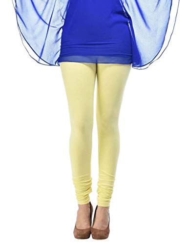 Image of Frenchtrendz Women's Cotton Spandex Stretchable Mid Rise Slim Fit Churidar Leggings Pull On