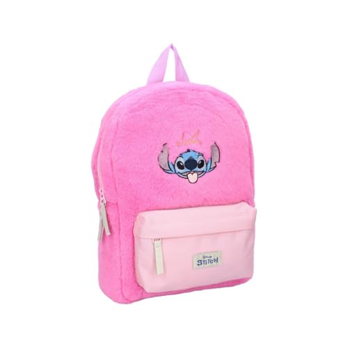Idée cadeau : sac à dos Stitch fille en moumoute rose pour un anniversaire
