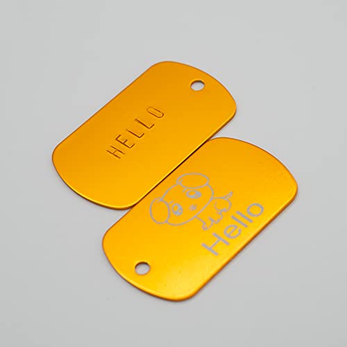 Image of StayMax Aluminum Blank Tags Stamping Blanks 25 Pack (Orange)