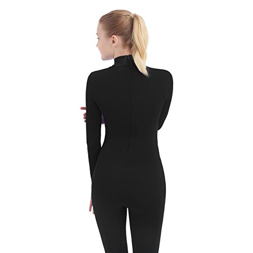 SUPRNOWA Full Body Unitard Turtleneck Spandex Footed/Footless Long Sleeve Unisex