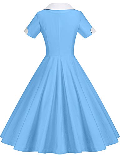 Image of GownTown Womens 1950s Cape Collar Vintage Swing Stretchy Dresses