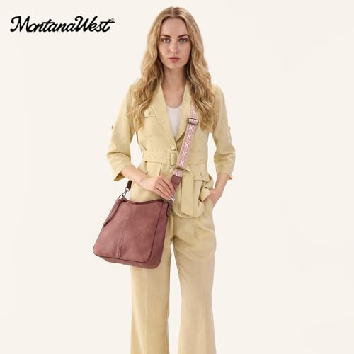 Image of Montana West Hobo Bags for Women Top Handle Satchel Shoulder Purse Bucket Handbag