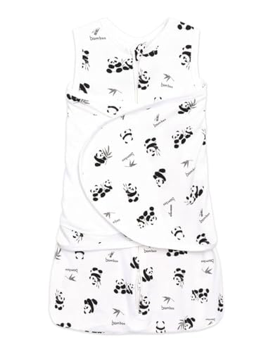 Image of Baby Wearable Blanket Sleeveless Unisex Sleeping Bag Swaddle Boy Girl Sleep Sack Viscose from Bamboo, Panda, 3-6Months