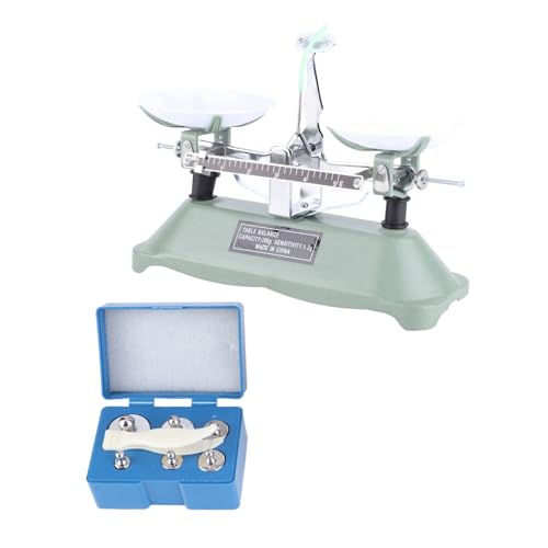 BRRNOO Báscula de Equilibrio, Báscula para Aula, Herramienta de Enseñanza de Laboratorio de Física Química, 200 G/0,2 G, Balanza de Bandeja Mecánica, Mecánica, de Doble Plato