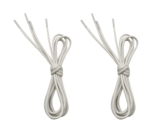 Image of VSUDO Waxed Round Dress Shoelaces, 1 /8 inch Thick Shoe Laces for Oxford or Dress Shoes (2 Pairs)