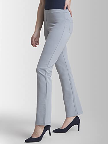 Image of FableStreet Women's 4 Way Stretch Bootcut Livin Grey Pants