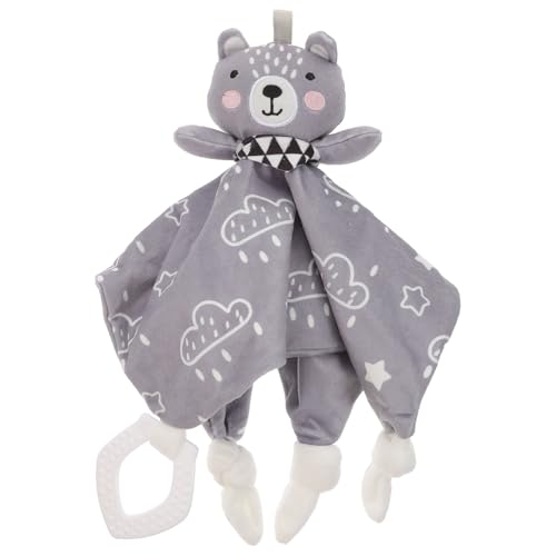 lurrose 小熊形状 新生児用セキュリティブランケット の をサポートするぬいぐるみ抱き枕 ふわふわぬいぐるみタオル 感を与える抱っこおも
