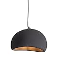 DARYEWO Wabi Sabi Pendant Light Fixture for Kitchen Island Dining Room,Japanese Style Bird Nest Shape Hanging Lamp for,Black,15.8 Inch
