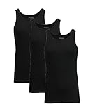 Galaxy by Harvic Tank Tops Men 3-Pack Heavyweight Ribbed Cotton Sleeveless Undershirt Breathable Comfort Mens Tank Top
