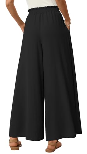 Anyhold Wide-Leg Palazzo Pants (Black) — view 4