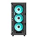 DeepCool CC560 V2 Mid-Tower ATX PC Case, 4X Pre-Installed 120mm LED Fans, Tempered Glass Side Panel, Black