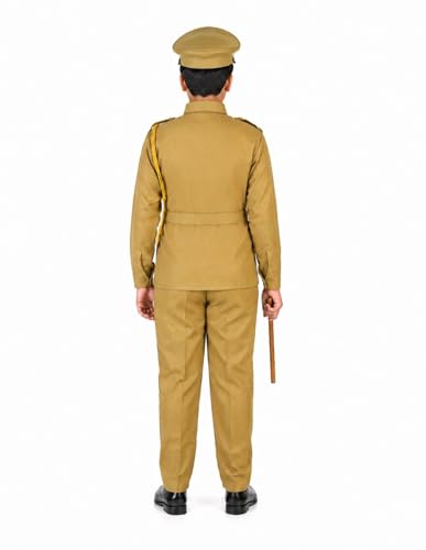 Image of BookMyCostume Premium Fabric Indian Police Commissioner Profession Community Helper Kids Fancy Dress Costume 9-10 years