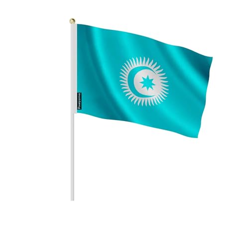 Drapeau Conseil turcique 30x45cm pour accueillir les délégations internationales