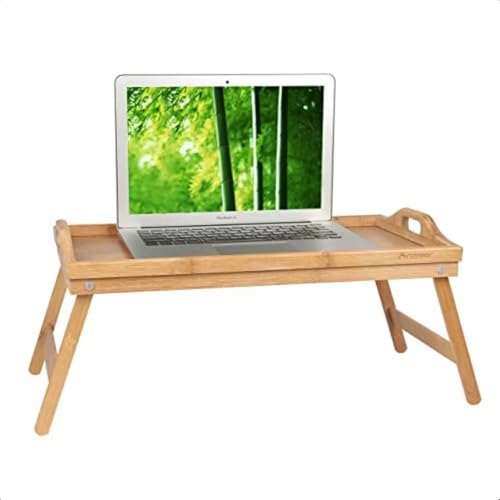 Bandeja de cama plegable para TV de desayuno o laptop, bandeja versátil con patas para uso doméstico al aire libre y viajes
