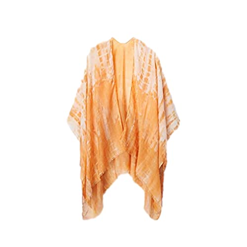 Desigual Womens Kaftan_TIE DYE C modny szal, pomarańczowy, U, pomarańczowy