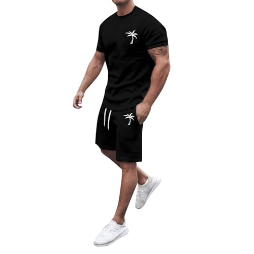 Ensemble de survêtement décontracté d'été pour homme en noir taille XS