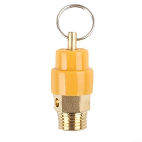 DAZZLEEX Soupape de décharge pour compresseur d'air, pour BSP Valve de sécurité pour compresseur d'air 6,35 mm 9,5 mm 1,27 cm Régulateur de décompression 1/4"