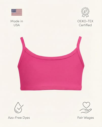 Image of City Threads Girls Bikini Top Only UPF 50+, Bathing Suit Top for Girls, Made in the USA