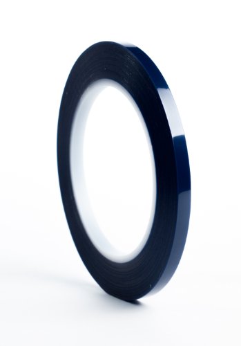 Image of Bertech 1 /8 inch Wide x 72 Yards Long Blue Masking Tape, 1 Mil Thick on a 3 inch Core
