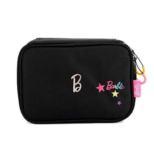 Estojo Grande Box Universitário Escolar Feminino Capacidade 100 Pens Caneta Lápis (Preto)