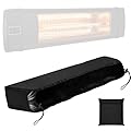 SIRUITON Wall-Mounted Patio Heater Cover, Heavy Duty Dustproof Infrared Heater Cover for Indoor Outdoor Garage Backyard Hanging Patio Heaters (36.5''L *9.5''H *6.5 '' W Electric Heater Cover, 420D)