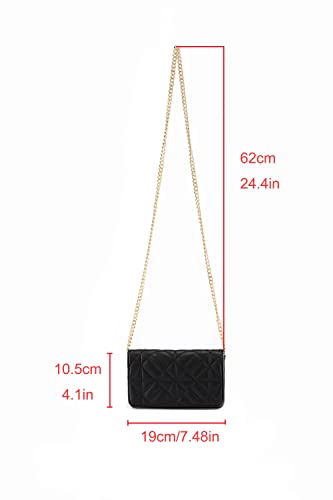 Ayliss Mini Women Crossbody Handbag Shoulder Handbags Evening Clutch Cellphone Wallet Purse PU Leather Bag with Chain3