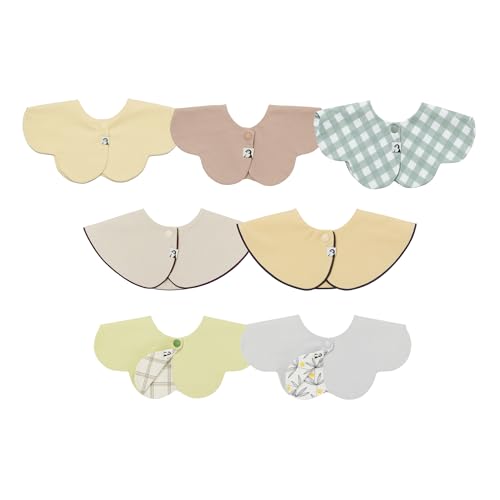 Konny Baby Bibs, 360 ​​° Rotate Super Absorbent Quick-Dry, 3/5/7-Pack, Teething Drooling Boys Girls Baby Essentials