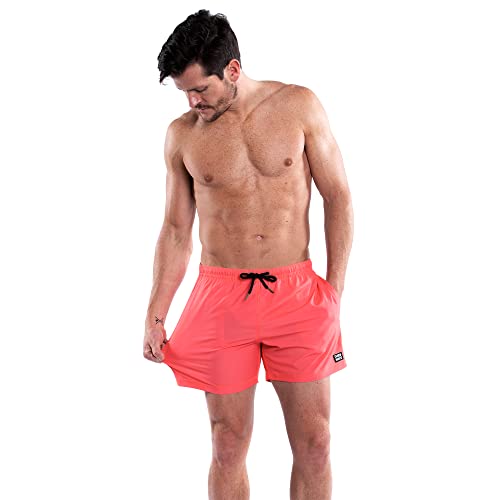 Third Wave Mens Swim Trunks - Slim Fit Swim Shorts For Men With 5 Inch Inseam For Beach And Swimming In Bathing Suit Size Xs To Xxl (Coral, Medium) #TOP4